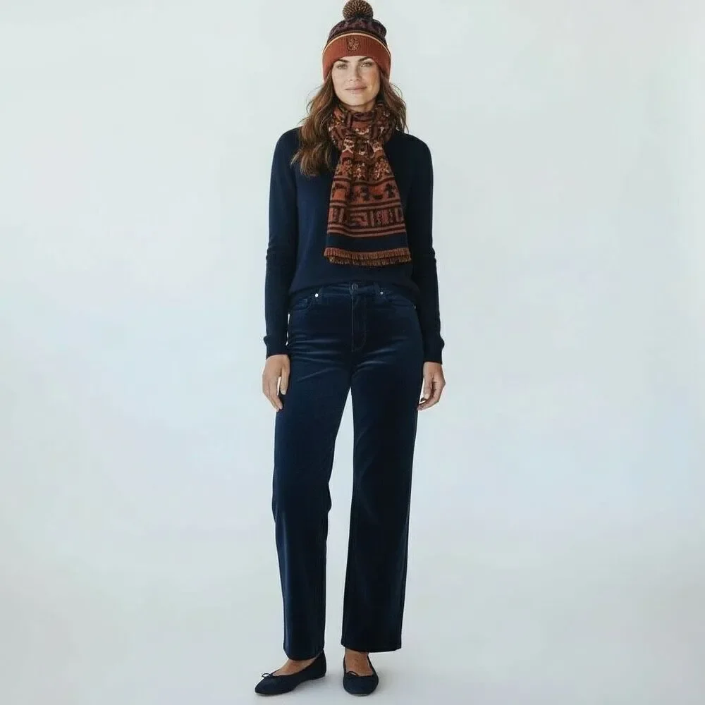 Fjällräven Pom Hat Autumn Leaf Dark Navy Beanie NWT Unisex Eco Knit Outdoor